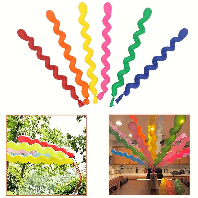 20pcs Twisted Spiral Latex Balloons