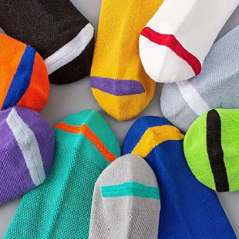 5 Pairs Of Mixed Colors One Size High Elastic Socks