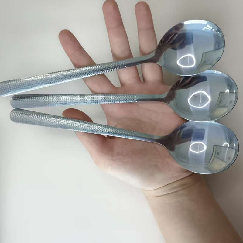8pcs Stainless Steel Hammering Spoon Set Suitable for Soup Catering And Kitchen Use