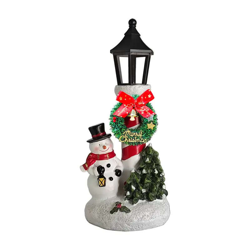 1 x Festive Snowman and Santa LED Lantern