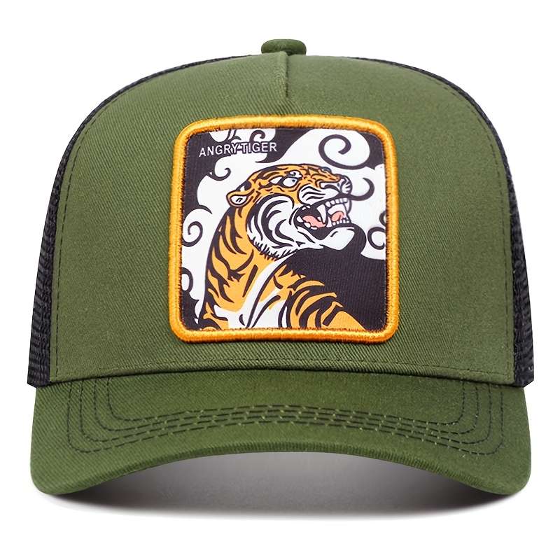 Stylish Cartoon Embroidered Baseball Cap with Sun Protection Mesh