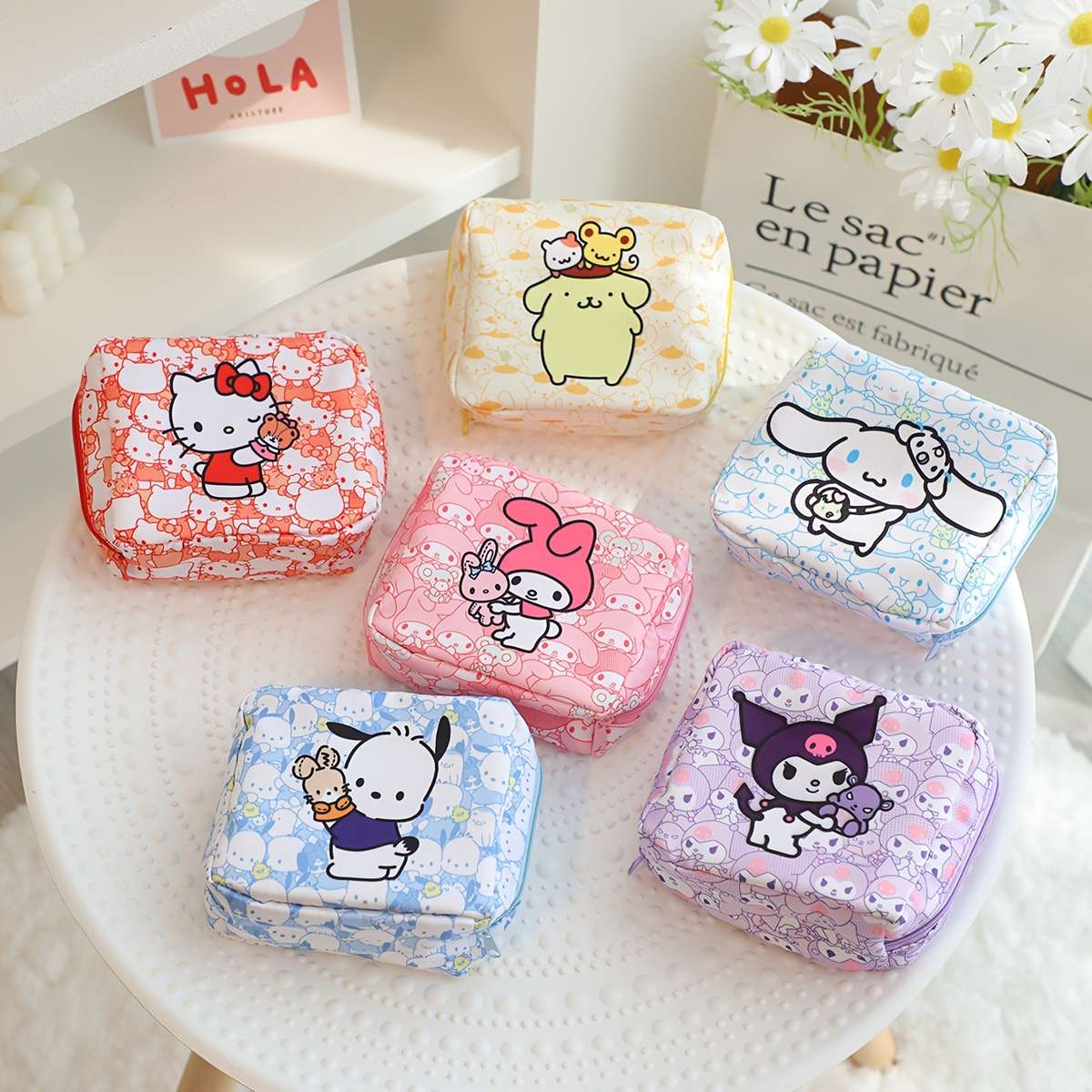 1pc Inside Bag Storage Bag New Hello Kitty Family Cartoon Hygiene Storage Bag Compact and Light
