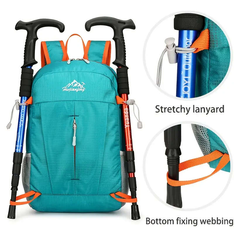 Lightweight Folding Backpack Hydrophobic Nylon Unisex Laptop Business Bag Utility Pocket Shoulder