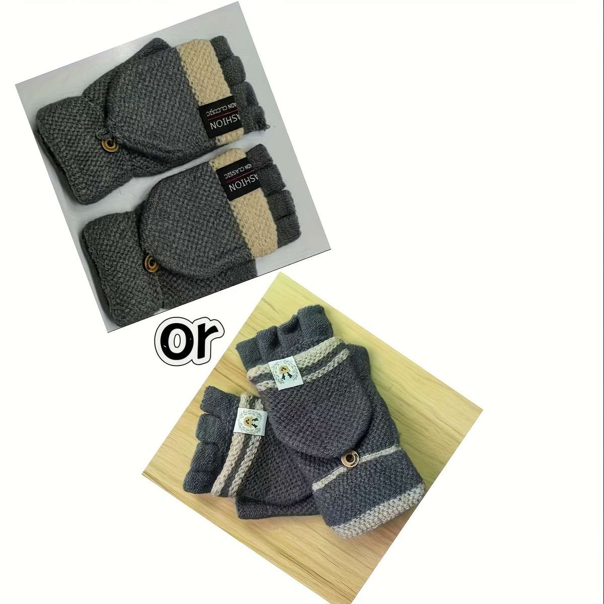 1 Pair Color A Warm Gloves