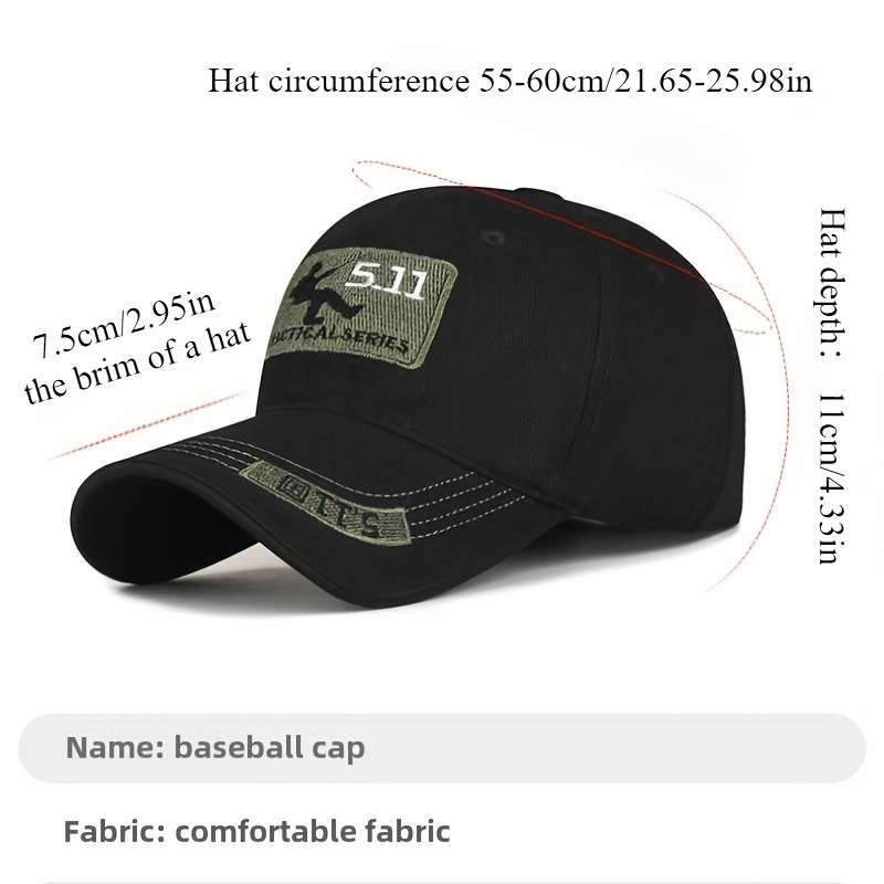 Men'S Tactical Camouflage Baseball Cap Adjustable Sunshade Hat With Embroidered 12.98Meter D