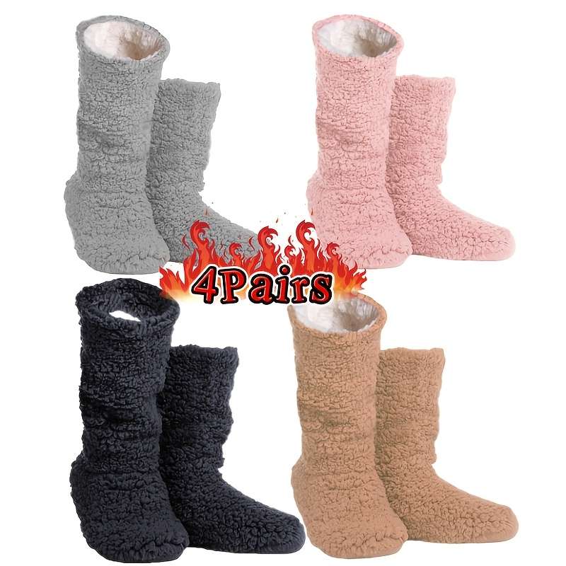 Sock Black Add Gray Add Pink Add Brown 4Pairs One Size