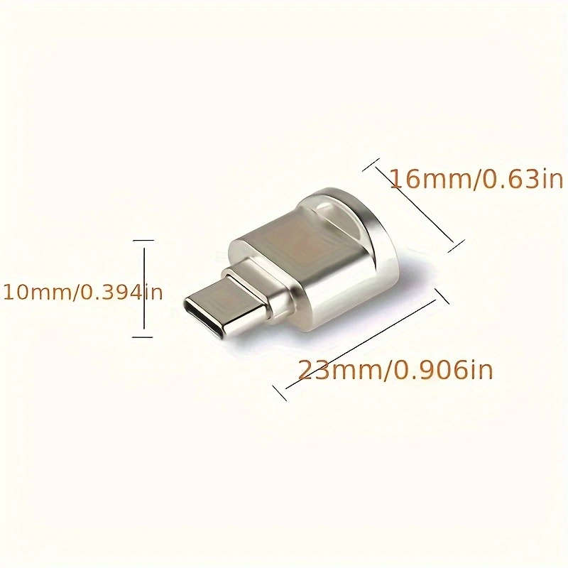 1pc USB-C Micro SD Card Reader Aluminum Alloy USB-C Micro SD Card Reader with OTG TF Memory Card