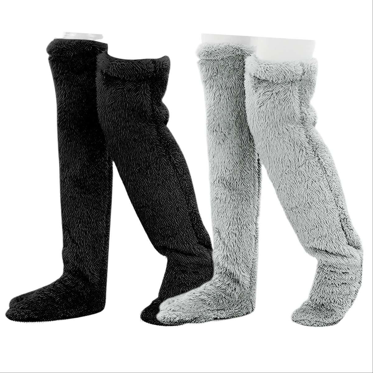Sock Black Add Light Gray 2Pairs One Size