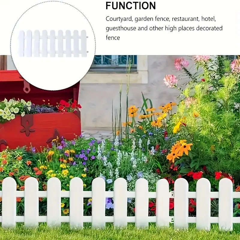 10 White Plastic Fence Panels