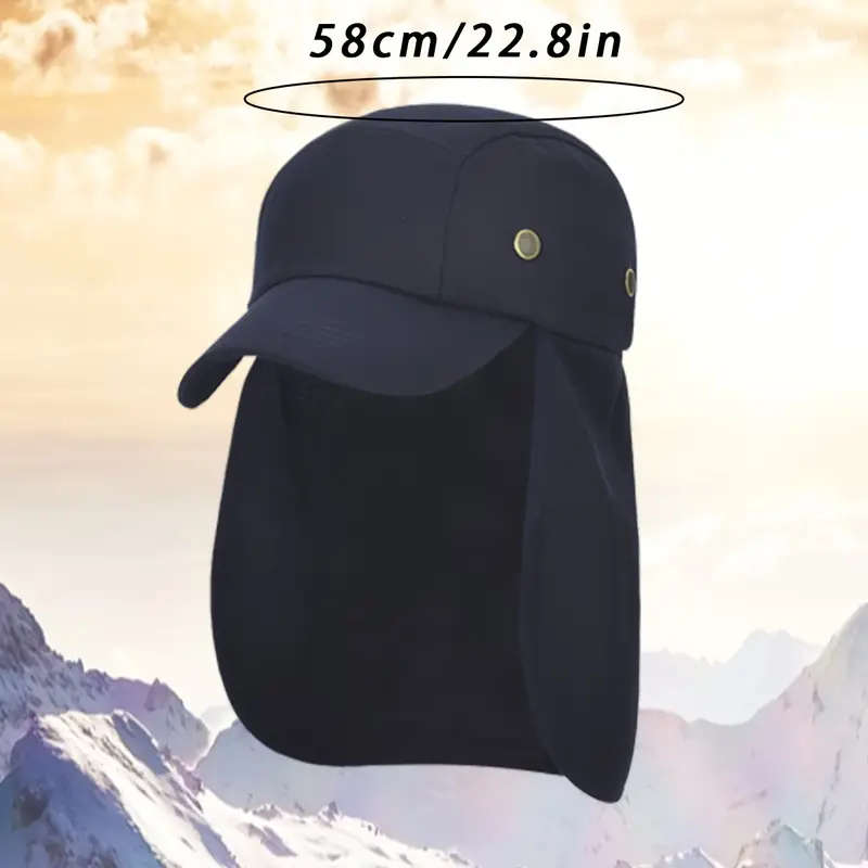 1pc Adjustable Outdoor Fishing Hat for Men Unisex Breathable Quick-Dry Baseball Cap with Sun Protect