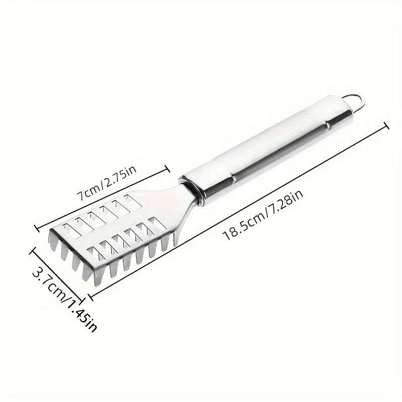 1pc Stainless Steel Fish Scale Scraper with Sawtooth Edge Efficient and Quick Fish Cleaning Tool Per