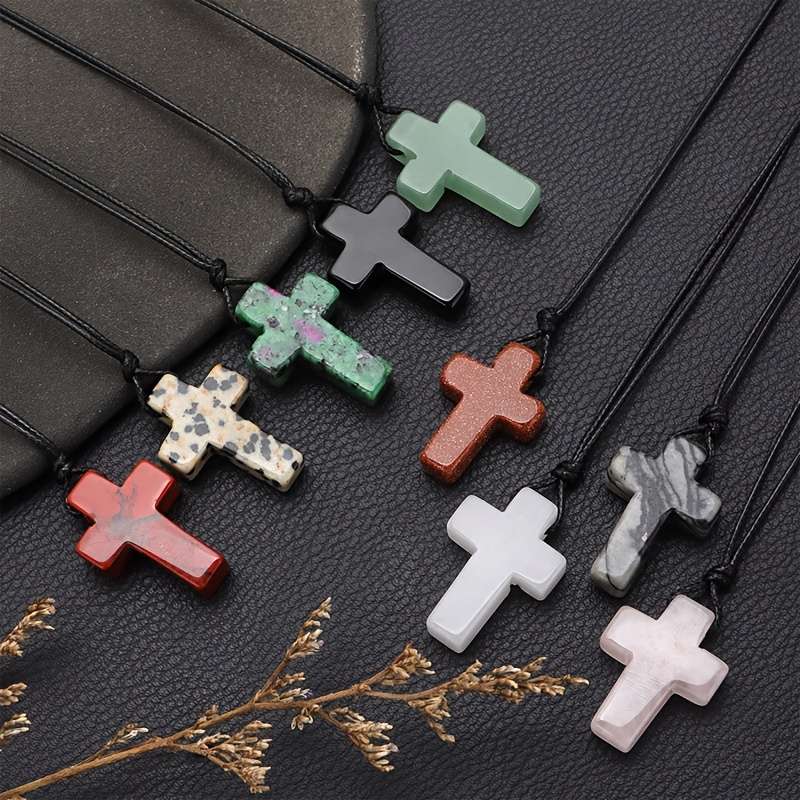 1 Piece Black Onyx Jesus Theme Pendant