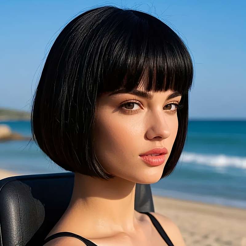 1Pc Black Fashion Design Wig