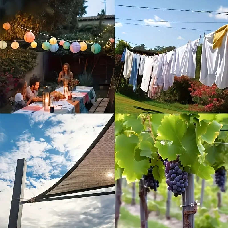 1pc Durable Stainless Steel Wire Rope Cable 360cm Length 2mm Thickness Multipurpose Metal Wire