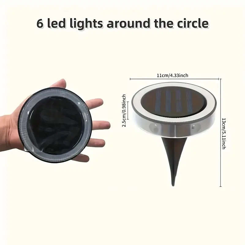 1pc Led Solar Ground And Wall Light