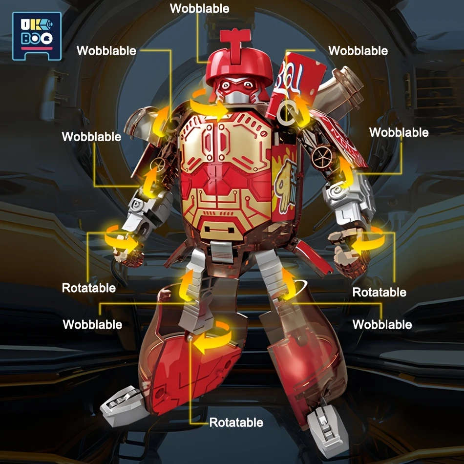 1pc Two-Form Transforming Robot Figures Adjustable Hand Joints Ideal for Creative Play Collectors