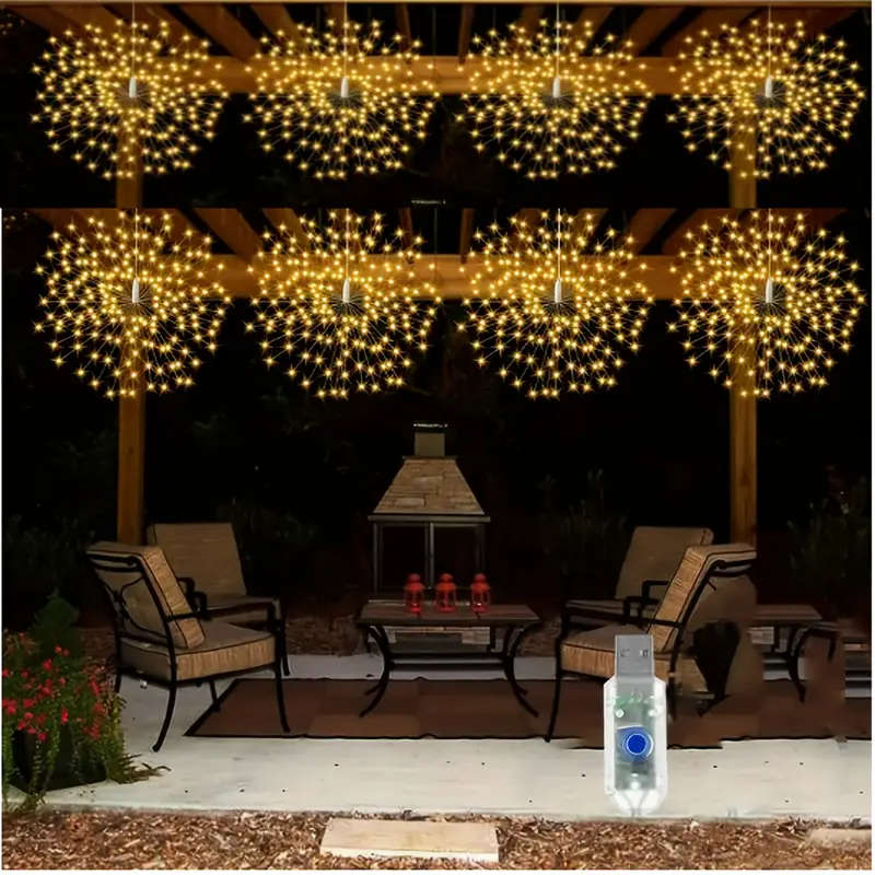 8 Strings Of Led Fireworks Warm White