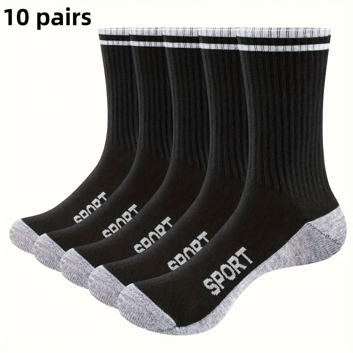 10 Pairs White High Elastic Socks
