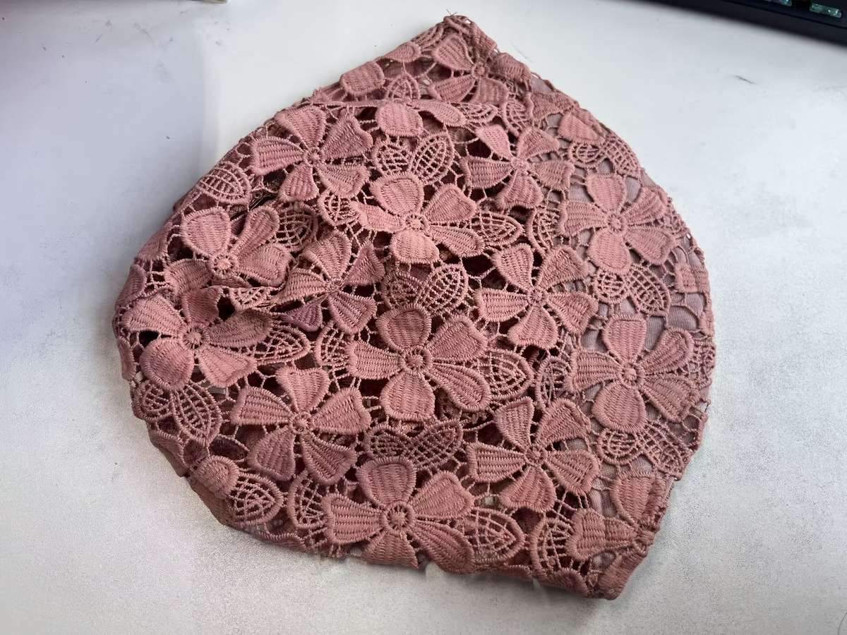 Women's Lightweight Lace Beanie Soft Brimmed Hat with Intricate Floral Patterns Perfect for