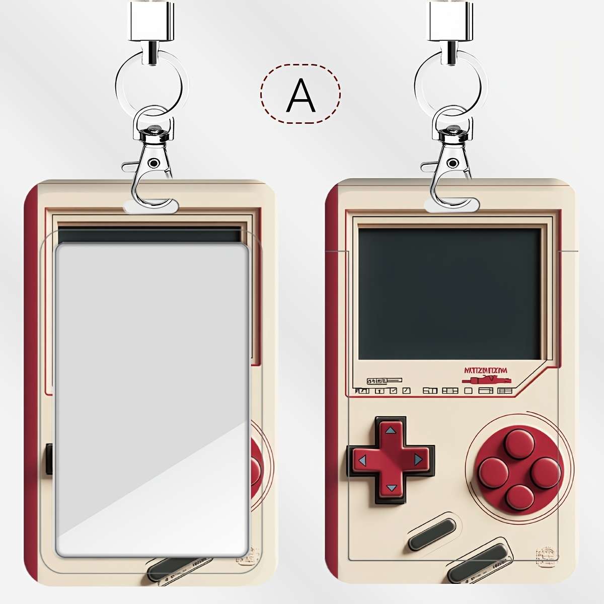 One Pack Red And White Game Console Pattern Series Doctor Nurse Card Holder Bus Card Holder Cam