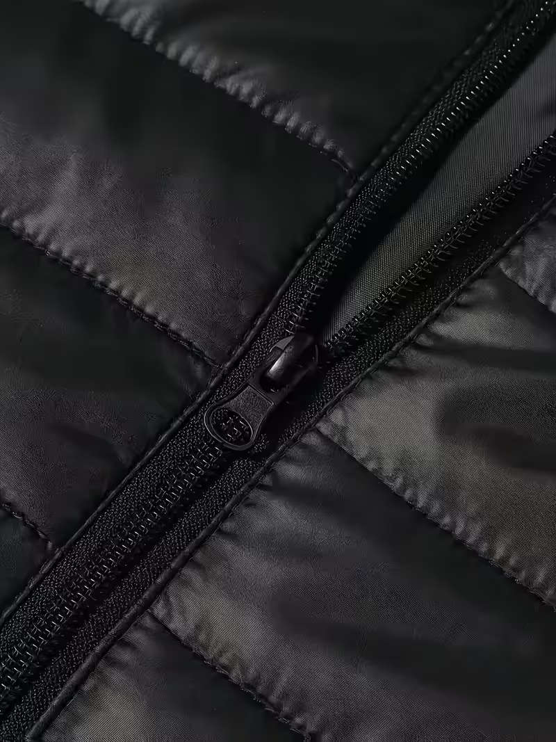 Men's Warm Padded Coat - XL - Black