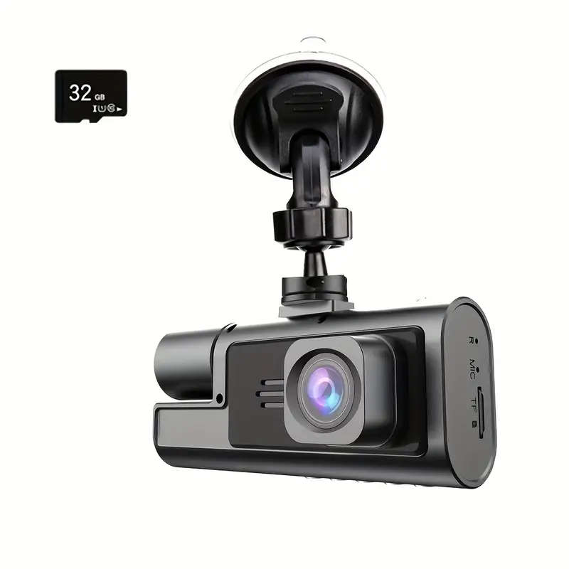 Integrated Dashcam with Front And Interior Cameras Featuring HD 1080P Loop