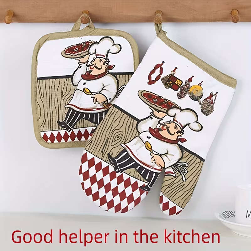 Two-Piece Placemat And Gloves