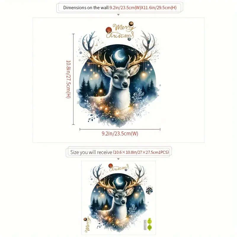 1 x Christmas Window Decal