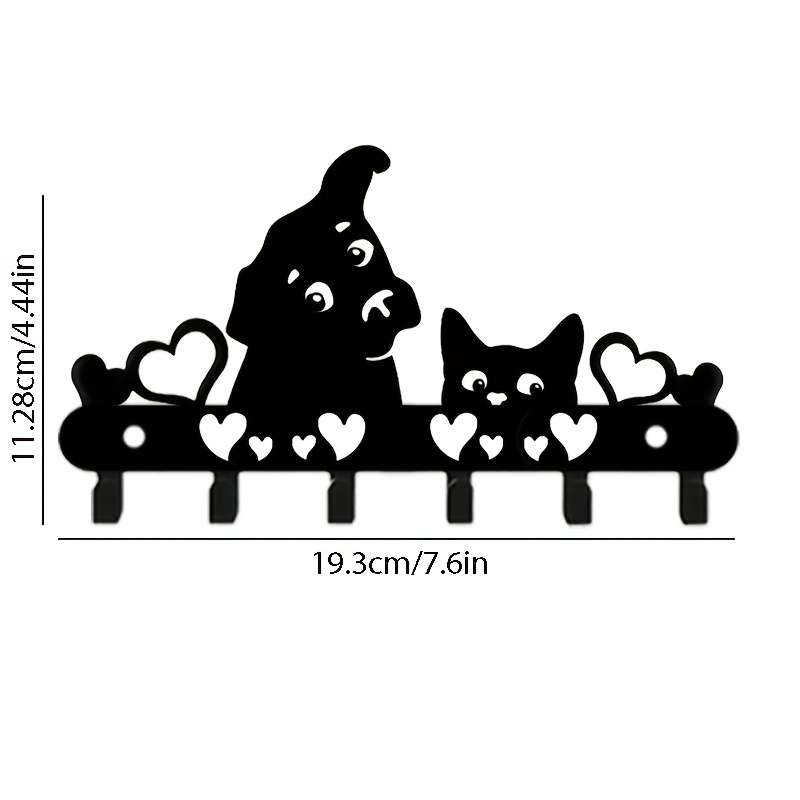 1pc Cute Animal Design Metal Key Holder Wall Mount Keychain Rack Versatile Use for Coat Hat Tow