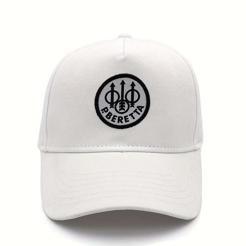 Black Barrett Embroidered Baseball Cap Adjustable Fit Textured Fabric Unique Logo Design C