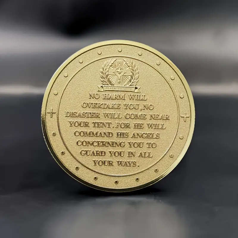 Three-dimensional Painted Armor Archangel Commemorative Coin 40MM