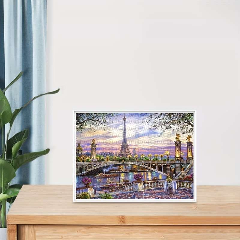 1000pcs Eiffel Tower Light Puzzle for Adults Charming Parisian Landscape Durable T