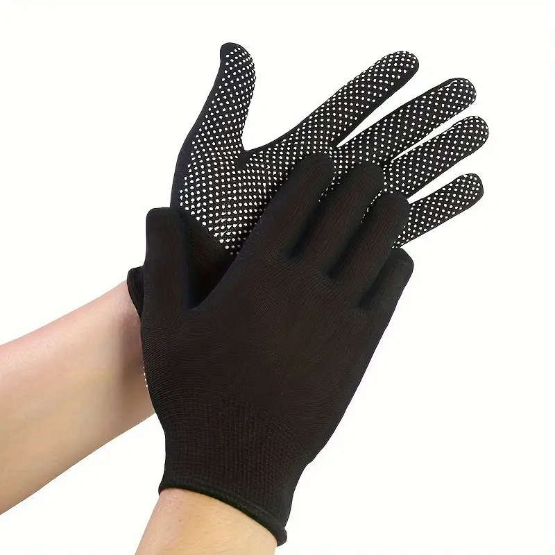 5 Pairs Unisex Non-Slip Breathable Polyester Knit Gloves