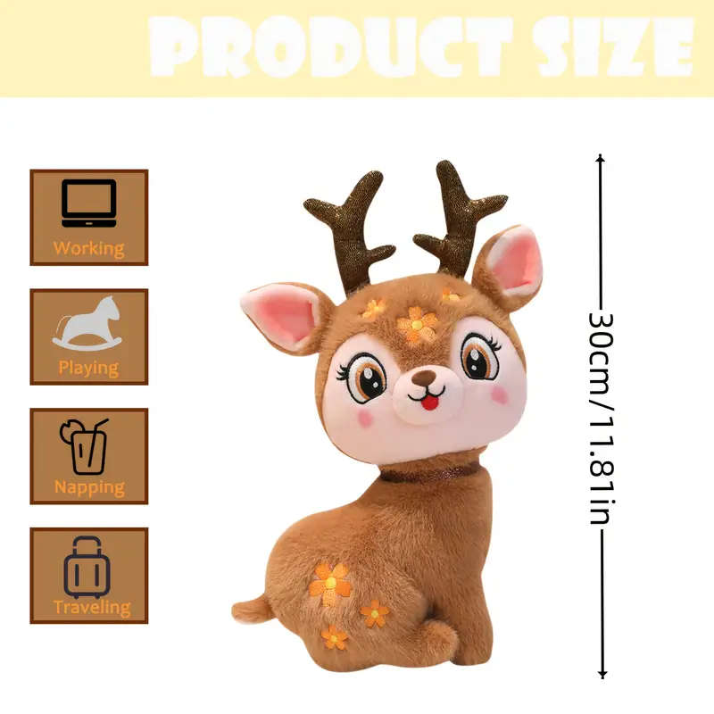 30cm/11.81inch Starry Sky Sika Deer Plush Toy
