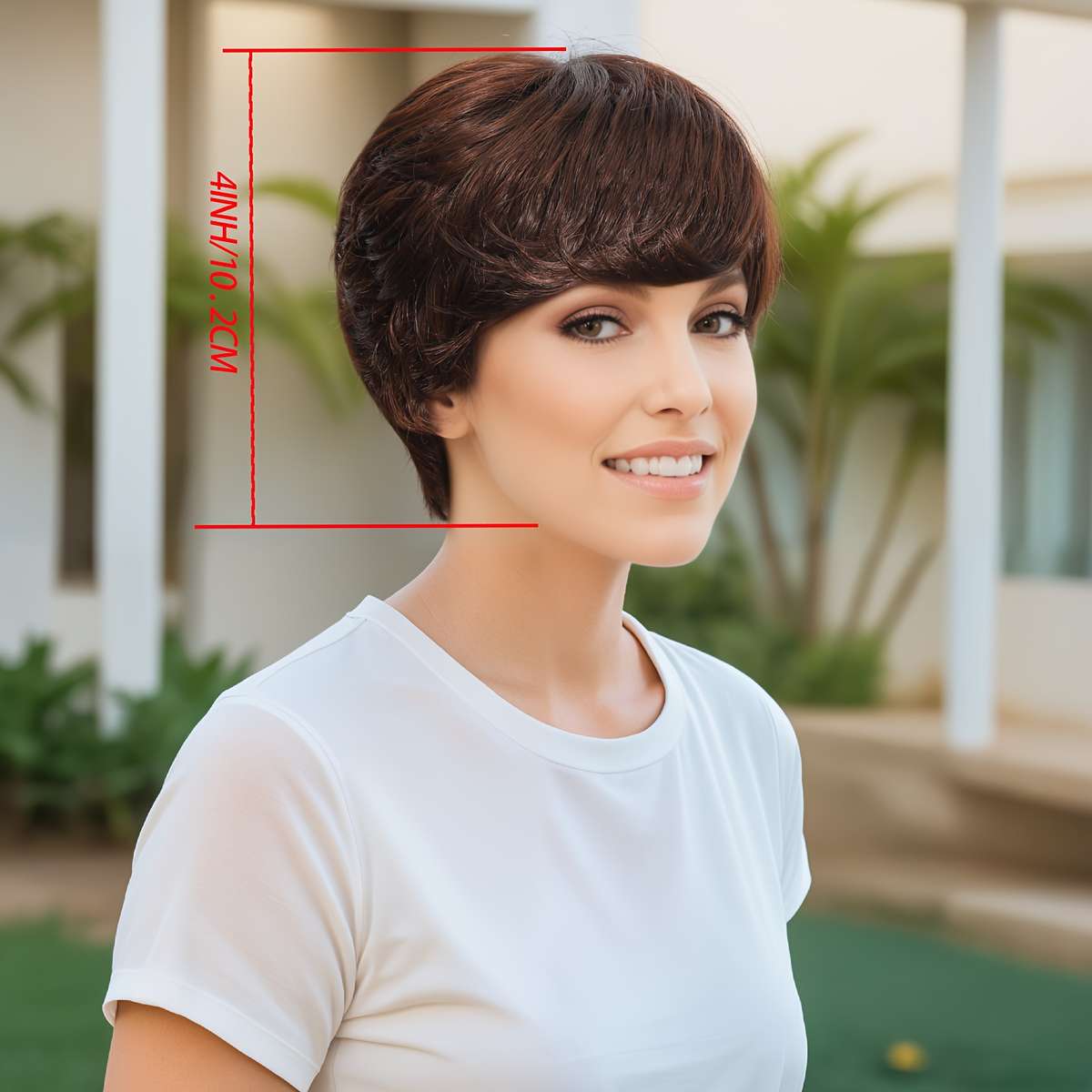 1Pc Black 10.16cm Fashion Design Wig