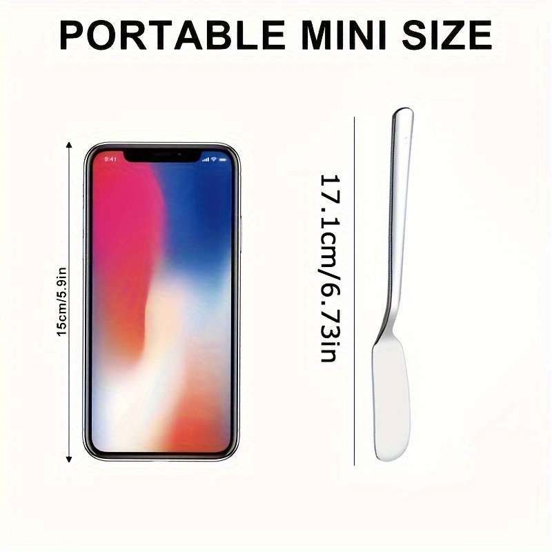 2pcs SHAON Stainless Steel Round-Head Butter Knives Rounded Edge Design for Safe Spreading J