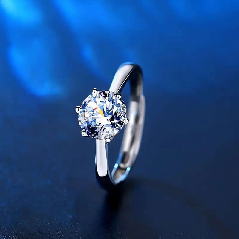 Women's Elegant Adjustable Ring with Sparkling Cubic Zirconia