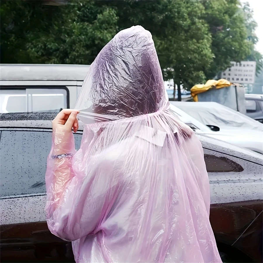 10pcs Unisex Disposable Raincoats