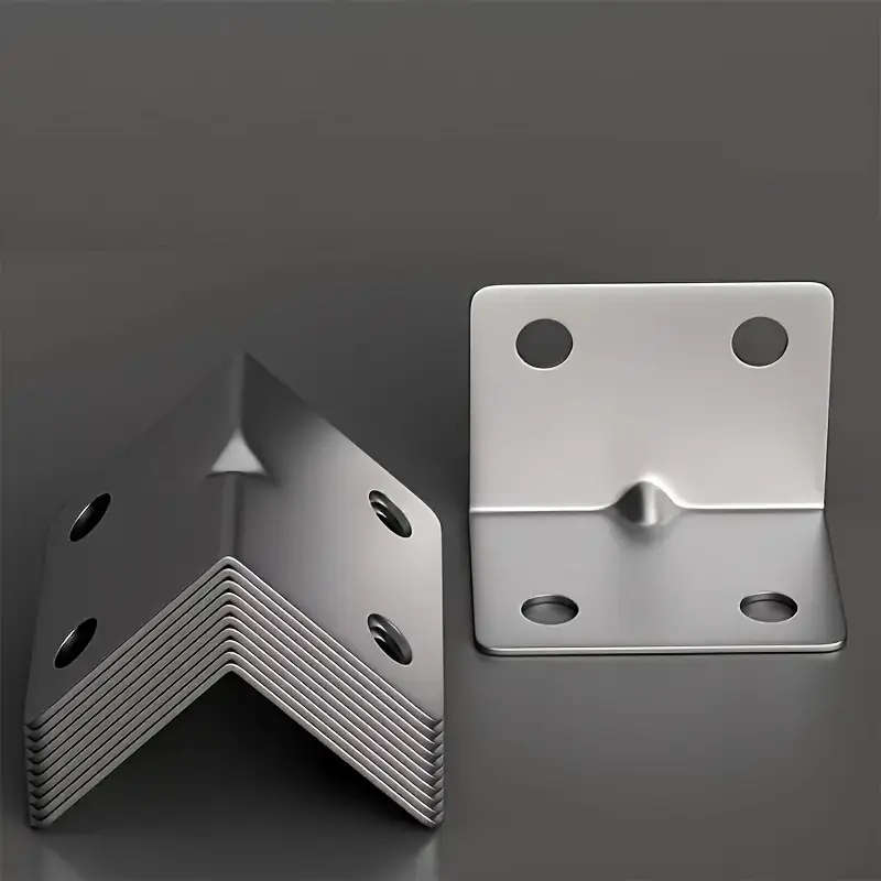 50pcs Stainless Steel Right Angle Brackets 90 Degree L-Shaped Support Metal Joint Corner Braces For