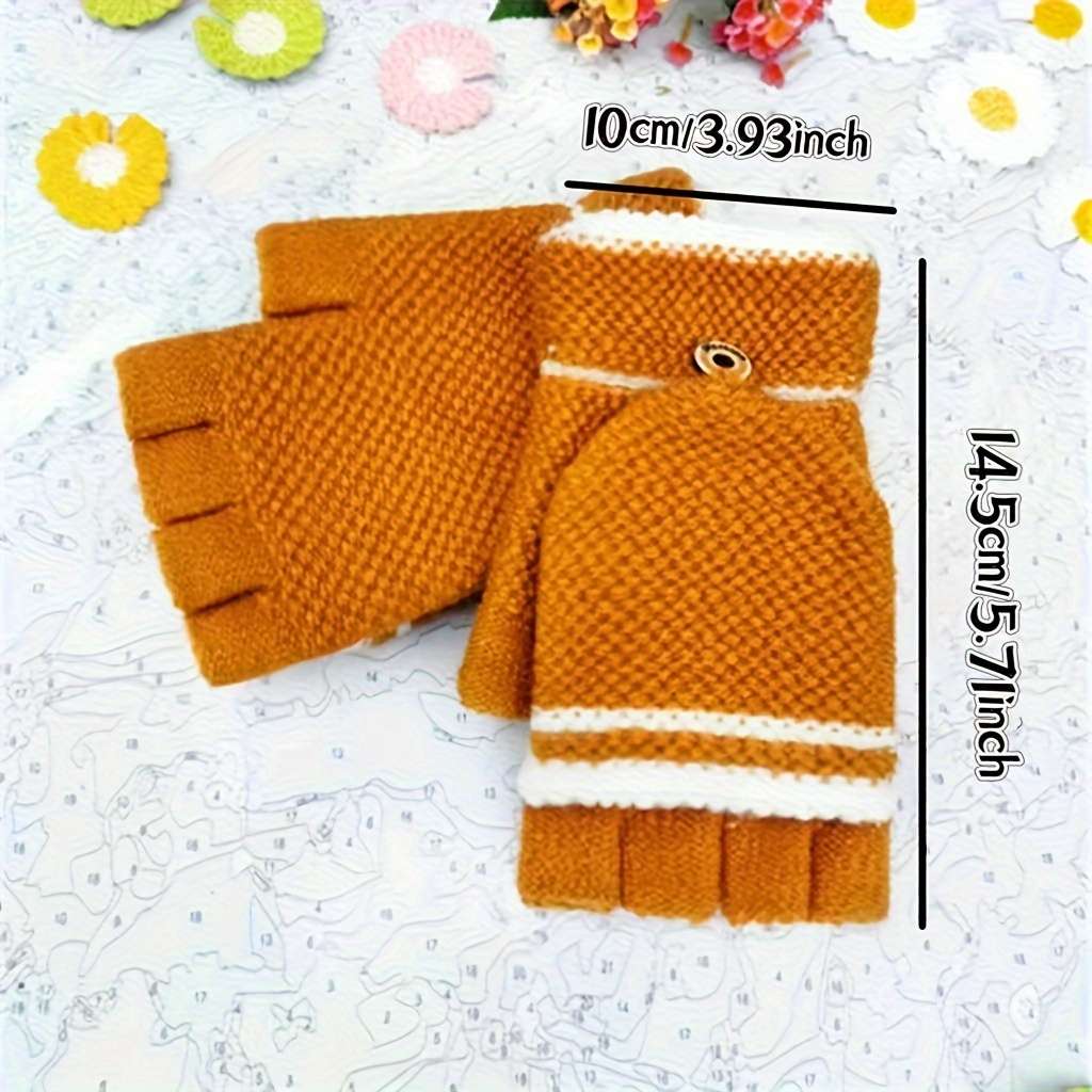 1 Pair Color A Warm Gloves