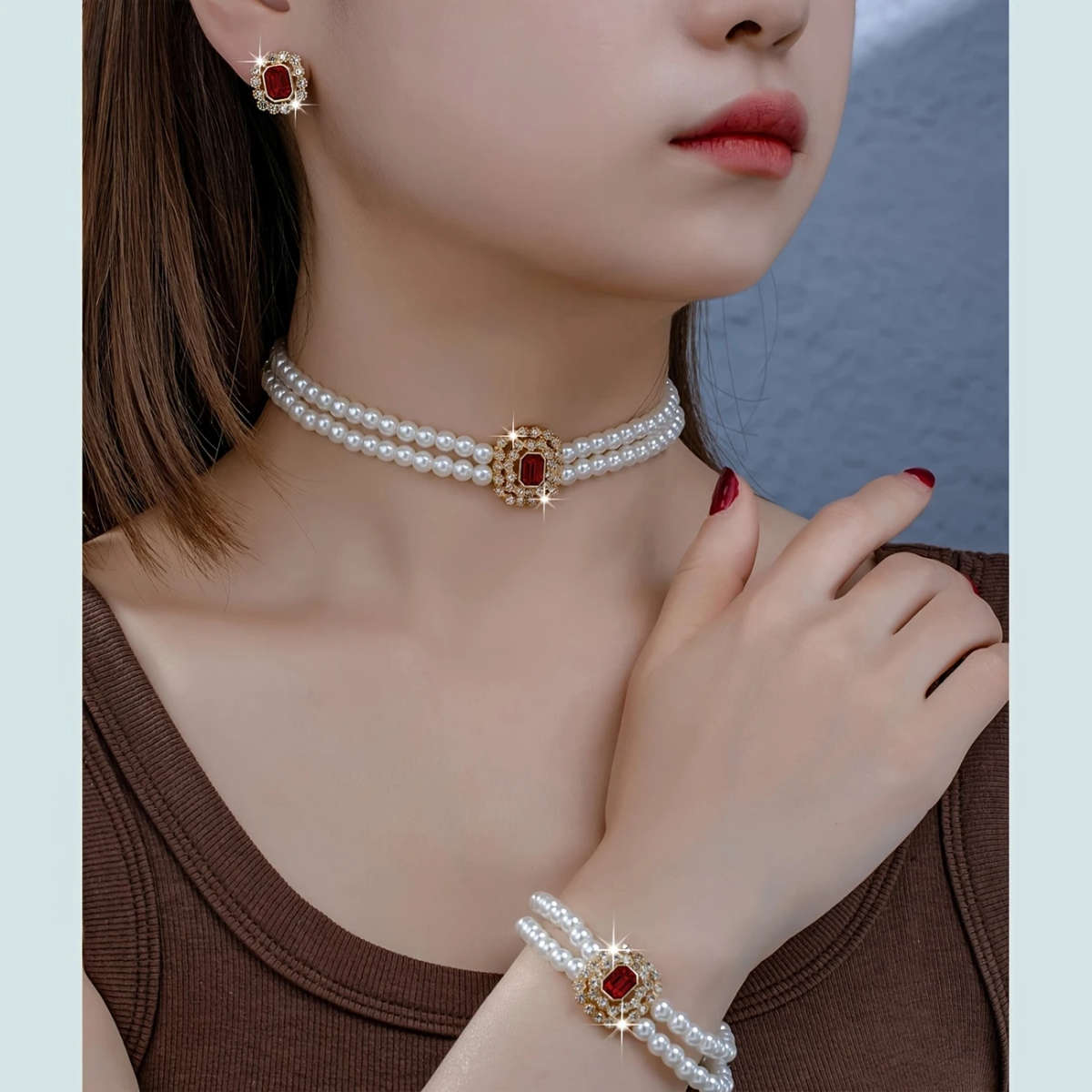 Imitation Pearl Necklace Jewelry