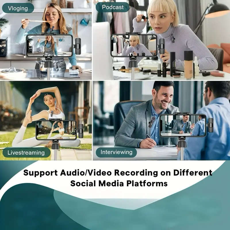 Wireless Noise-Canceling Lavalier Microphone