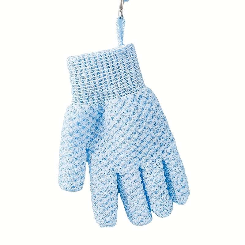 1 Pair Blue Shower Gloves Warm Gloves