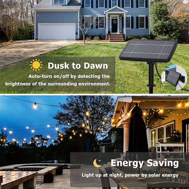 Solar Powered 10-meter 20-lamp String Light + remote control