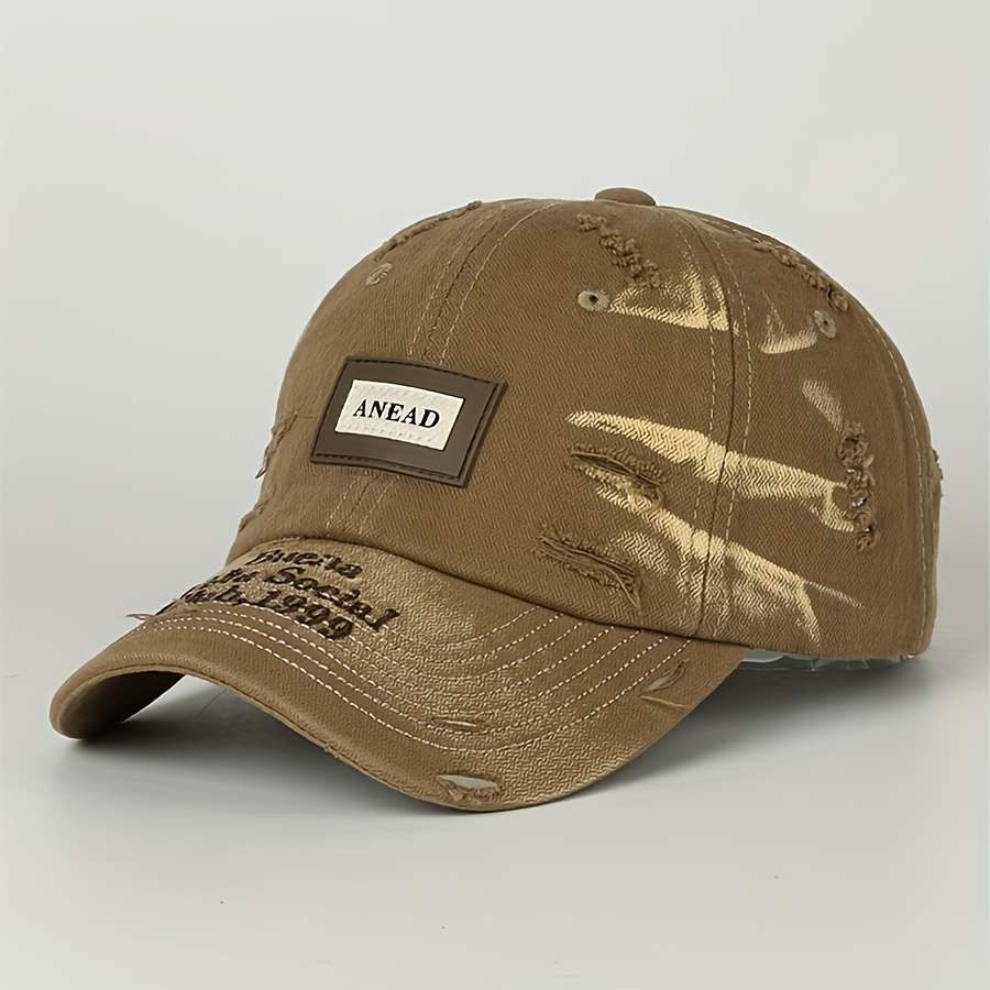 New Hard Top Large Head Circumference Letter Baseball Cap Women's Casual Spring and Summer Kore