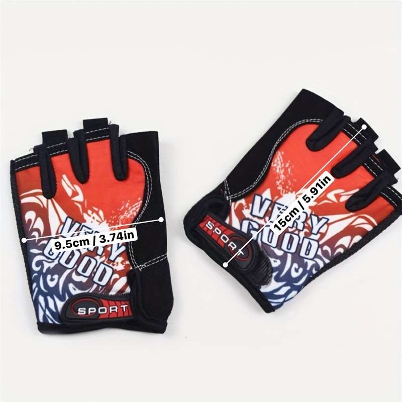 1 Pair Red Outdoor Sports Gloves