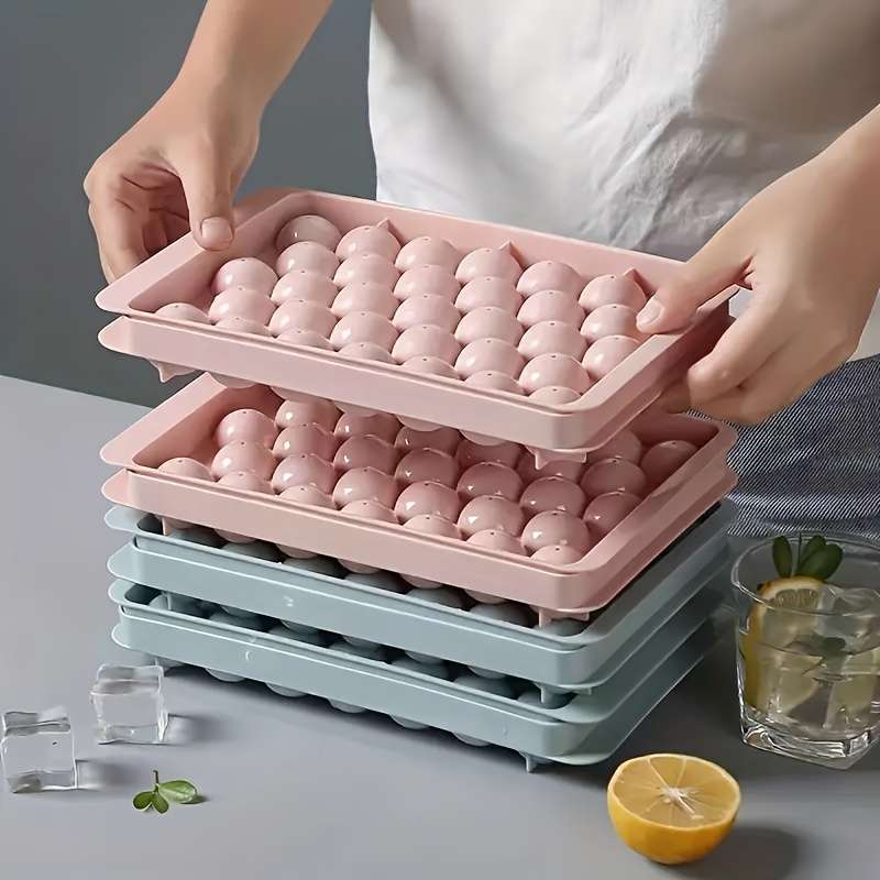 33 Cavity Round Silicone Ice Cube Tray Food Grade