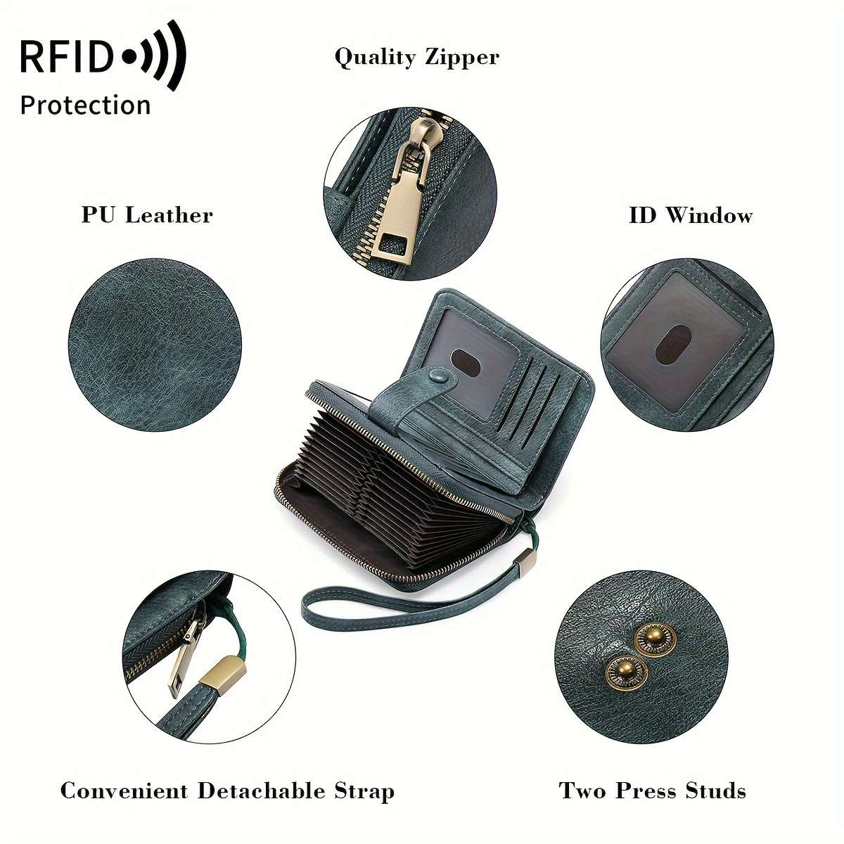 Fashion Zipper Card Holder