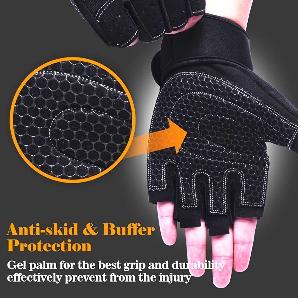 1 Pair Black Size L Outdoor Sports Gloves