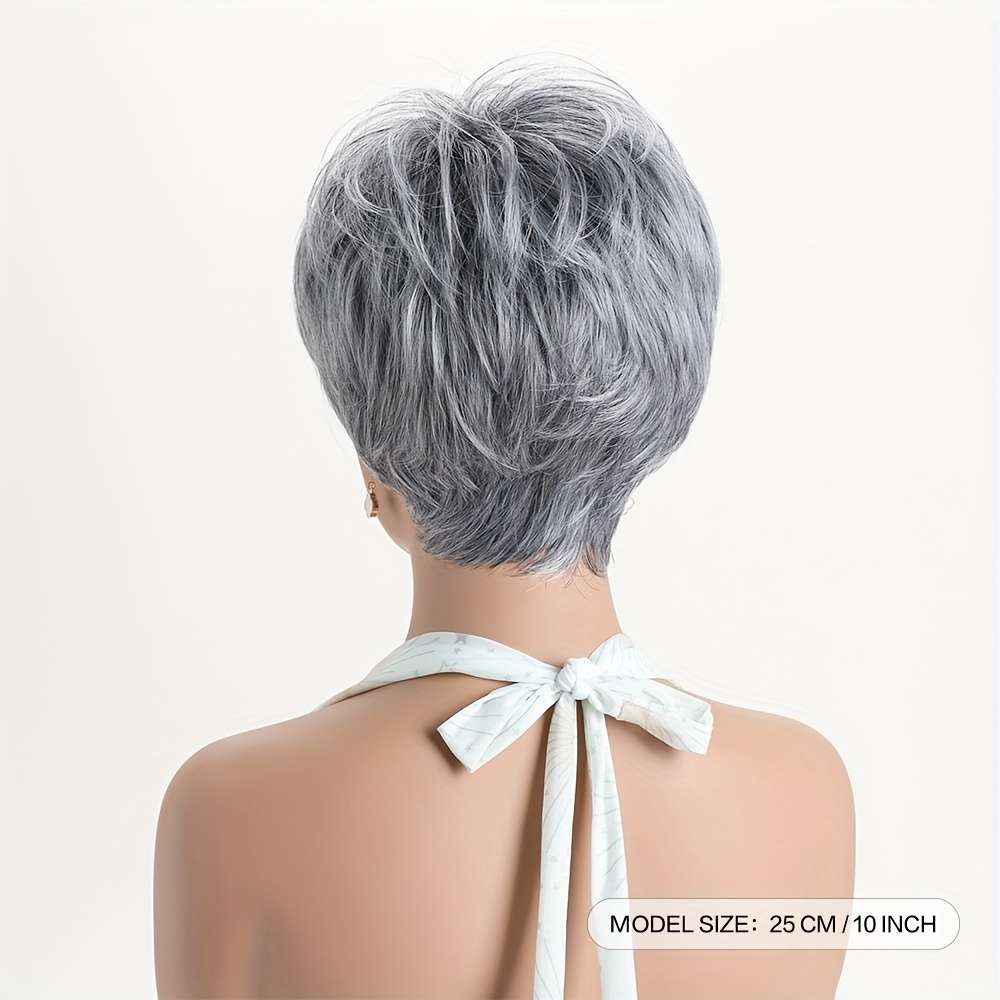 Silvery Gray 25.4cm Fashion Design Wig